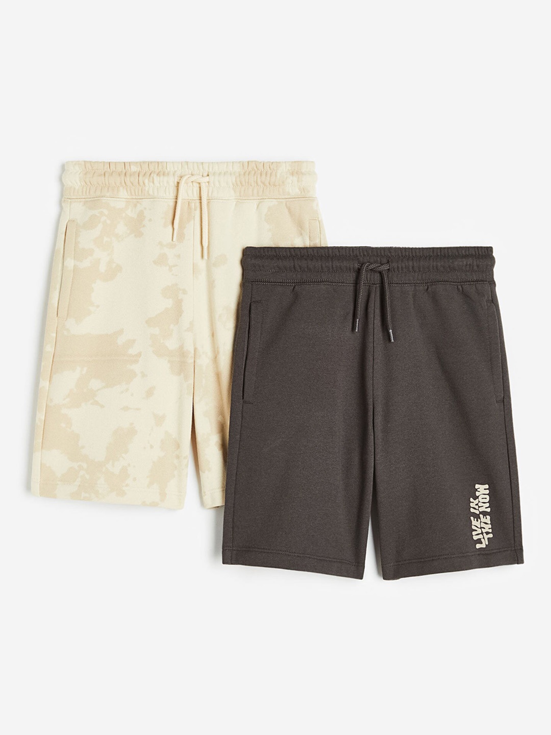 

H&M Boys 2-Pack Pull-On Shorts, Beige