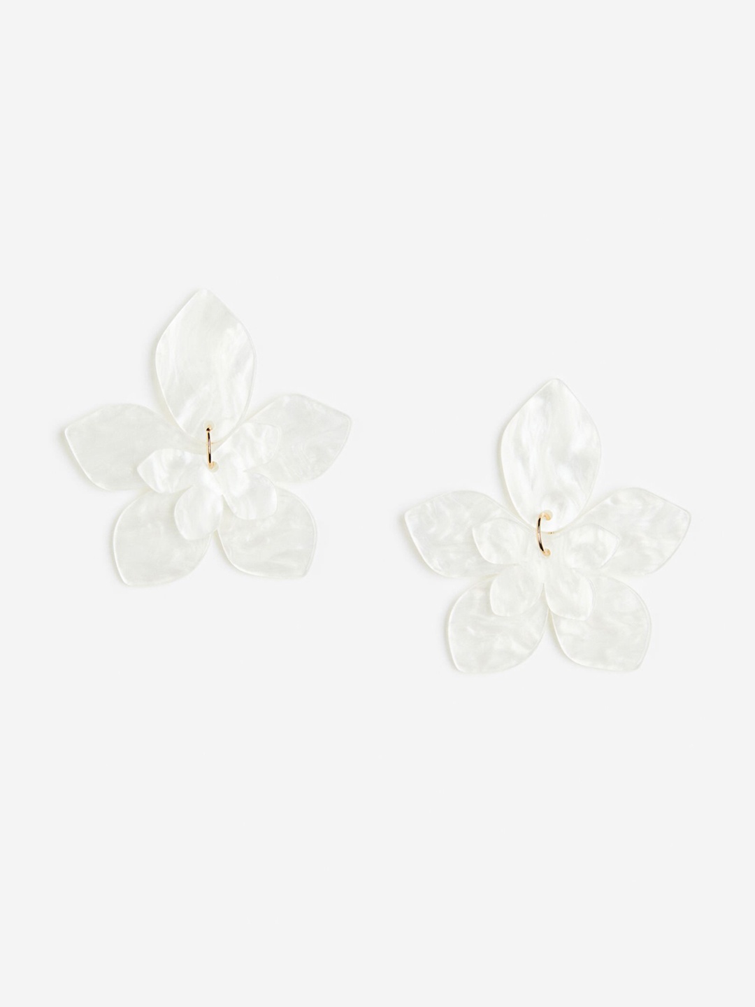 

H&M Flower-Shaped Earrings, White