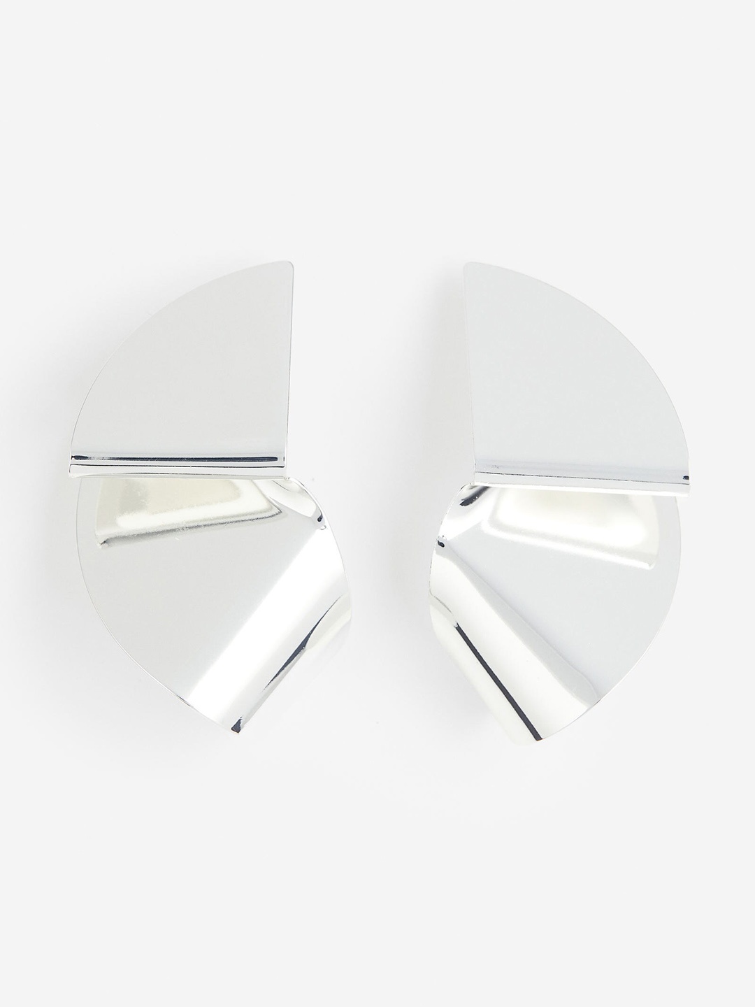 

H&M Folded Earrings, Silver