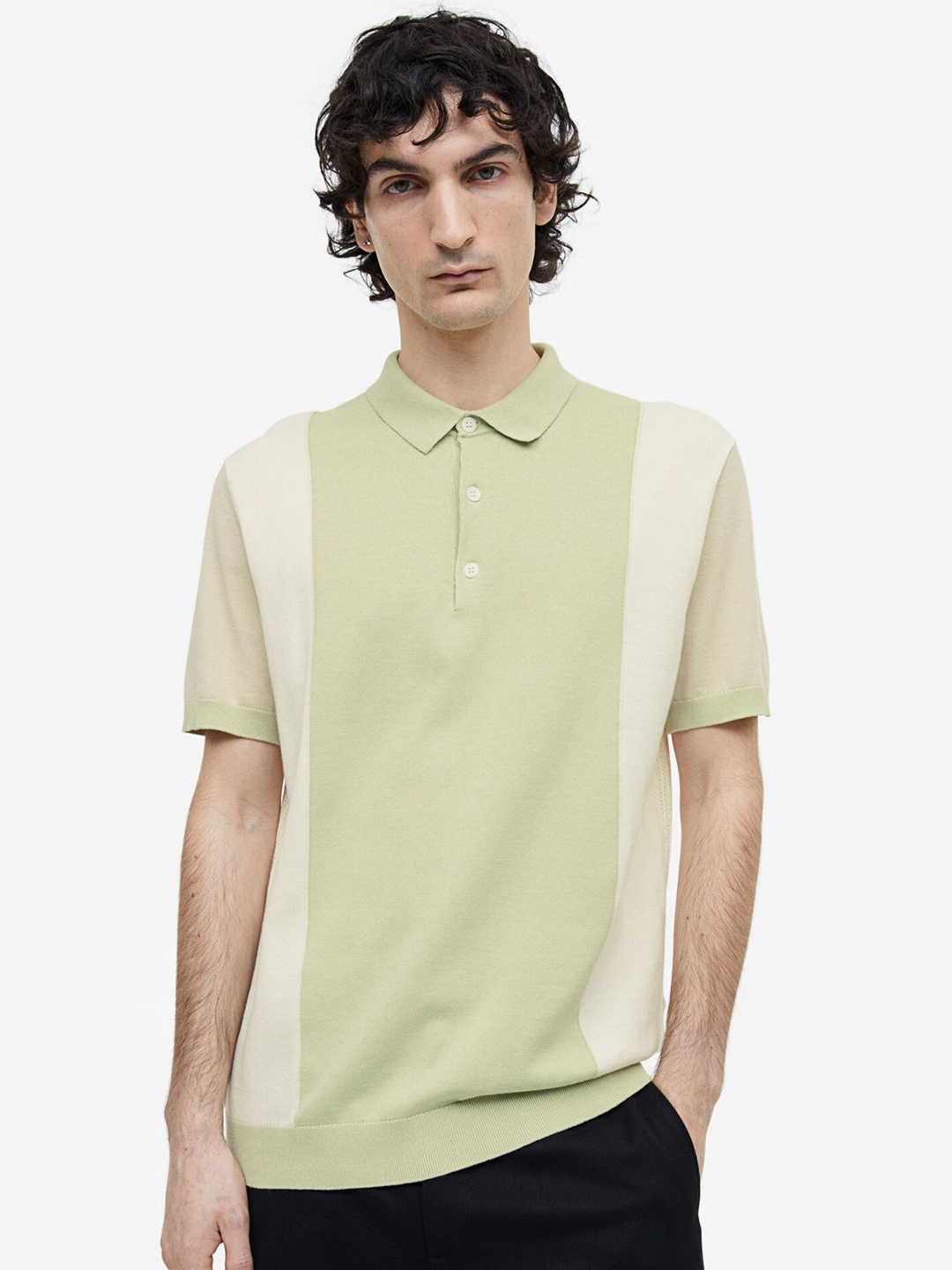 

H&M Men Regular Fit Polo Shirt, Sea green