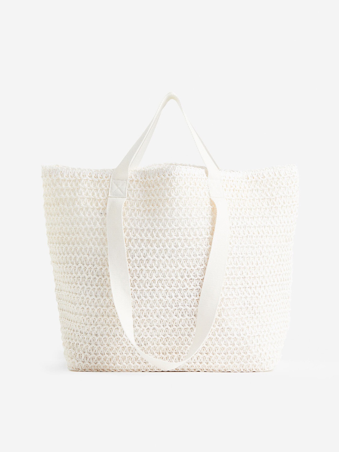 

H&M Women Straw Weekend Bag, White