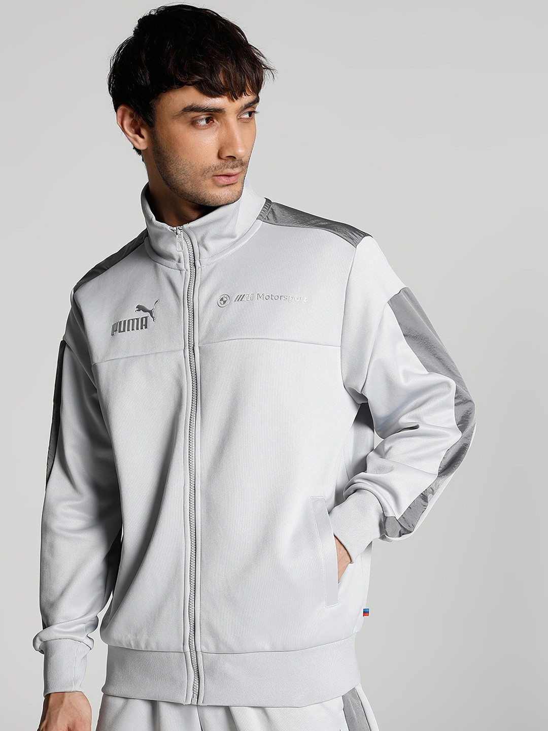 

PUMA Motorsport Men BMW M Motorsport Monochrome Knitted Regular Fit Sporty Jacket, Grey