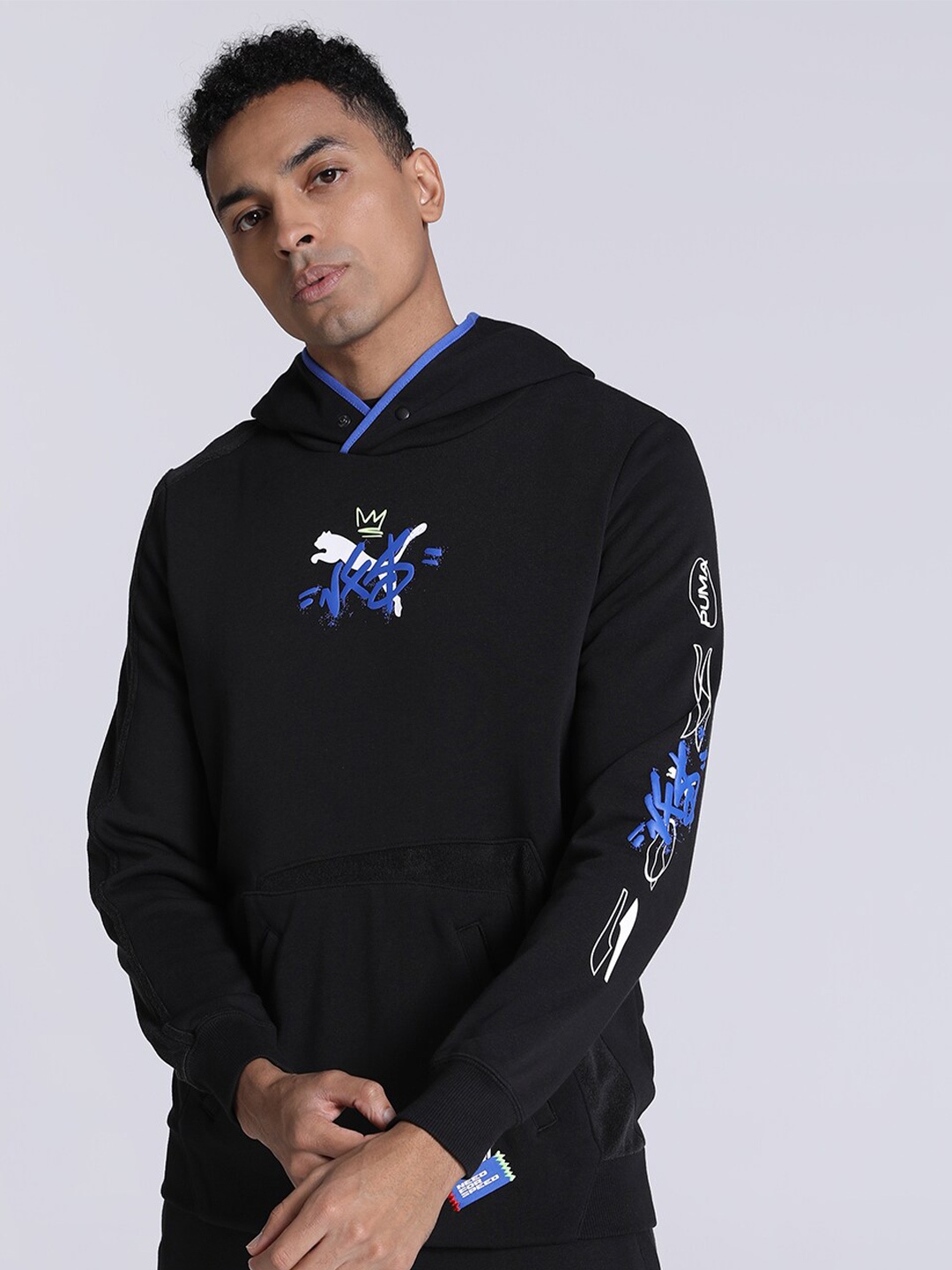 

PUMA Motorsport Typography Printed Regular Fit Cotton Sweatshirt, Black