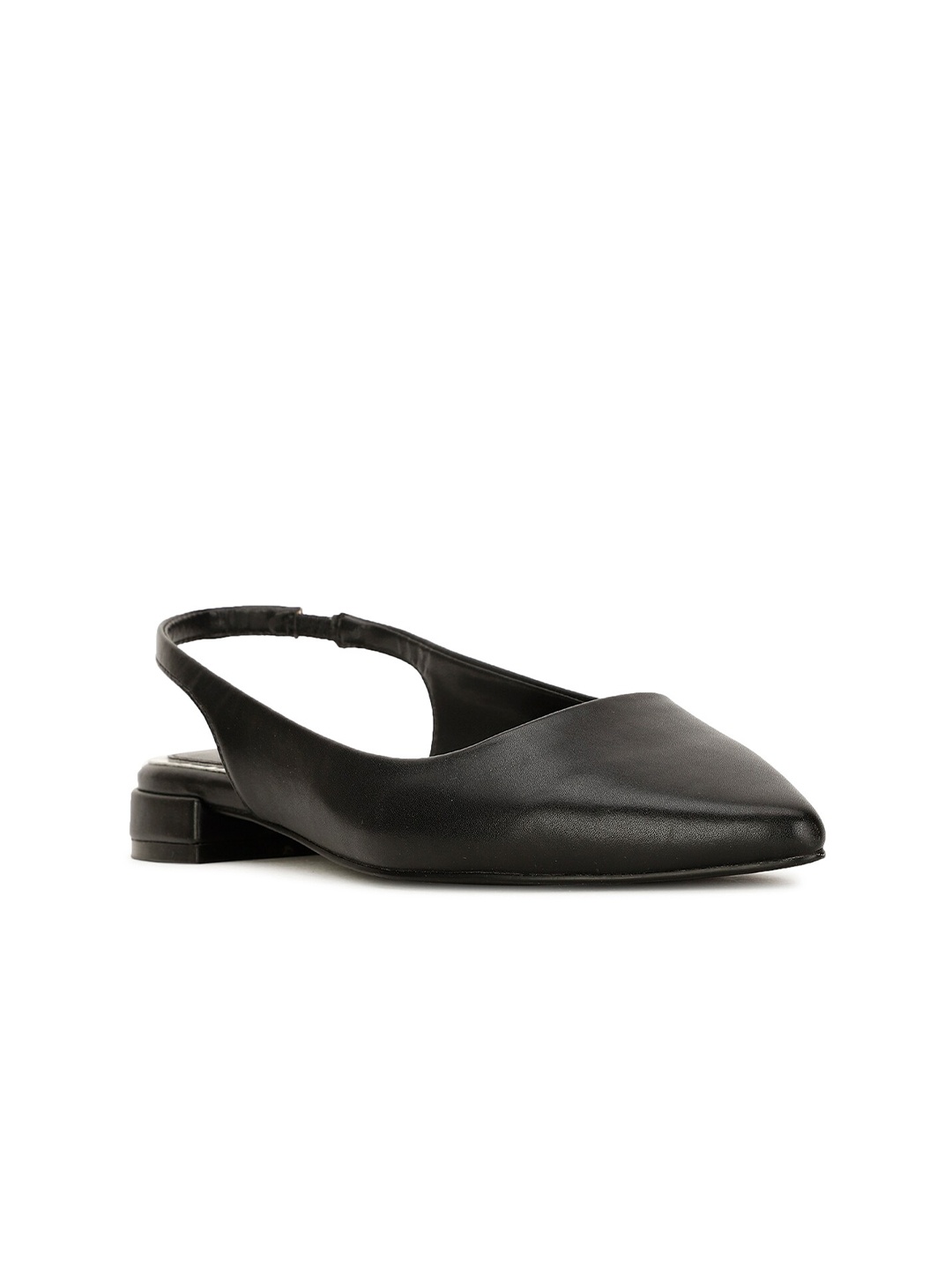 

Bata Women Pointed Toe Slip On Ballerinas, Black