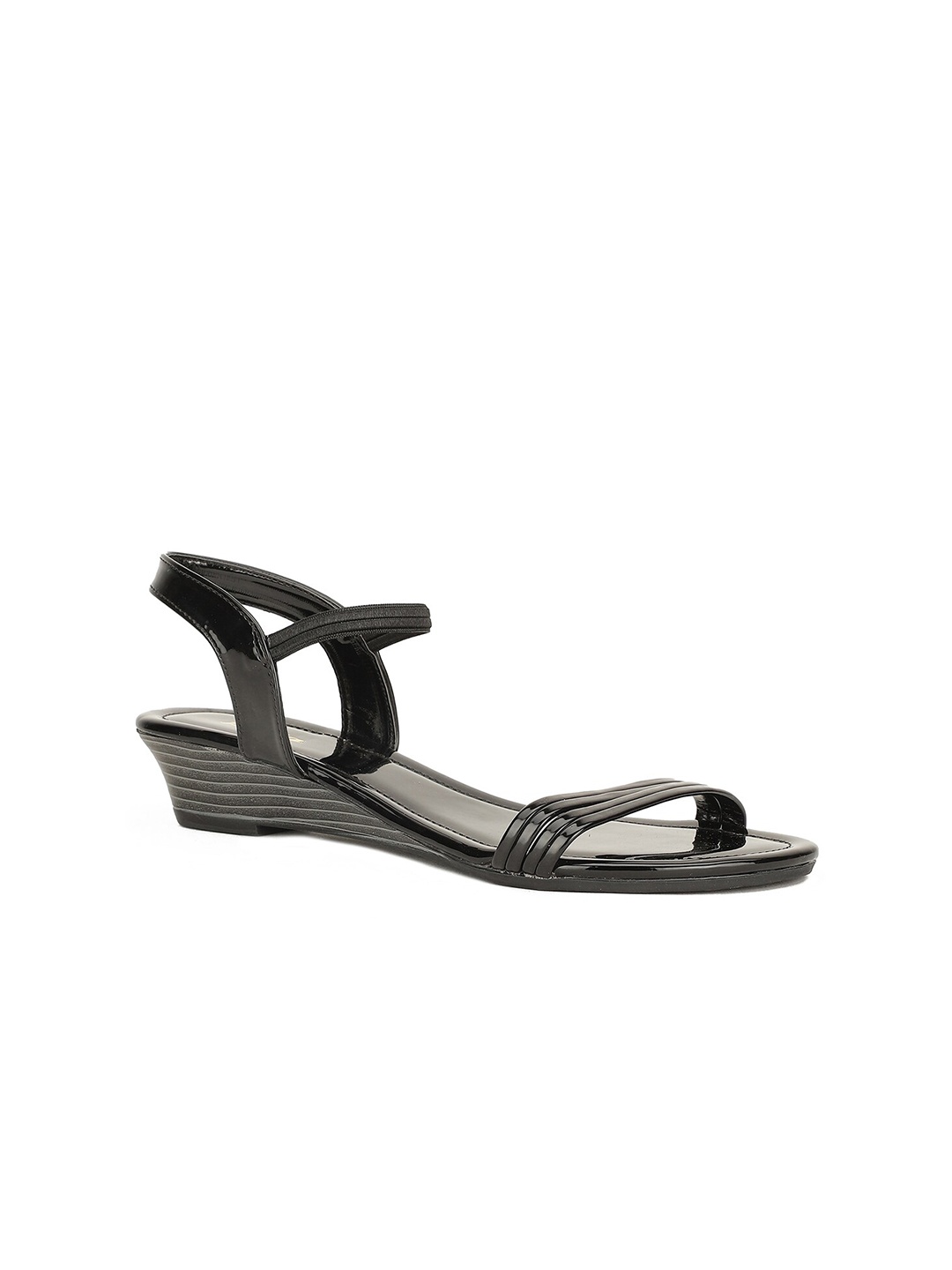 

Bata Open Toe Wedge Heels, Black