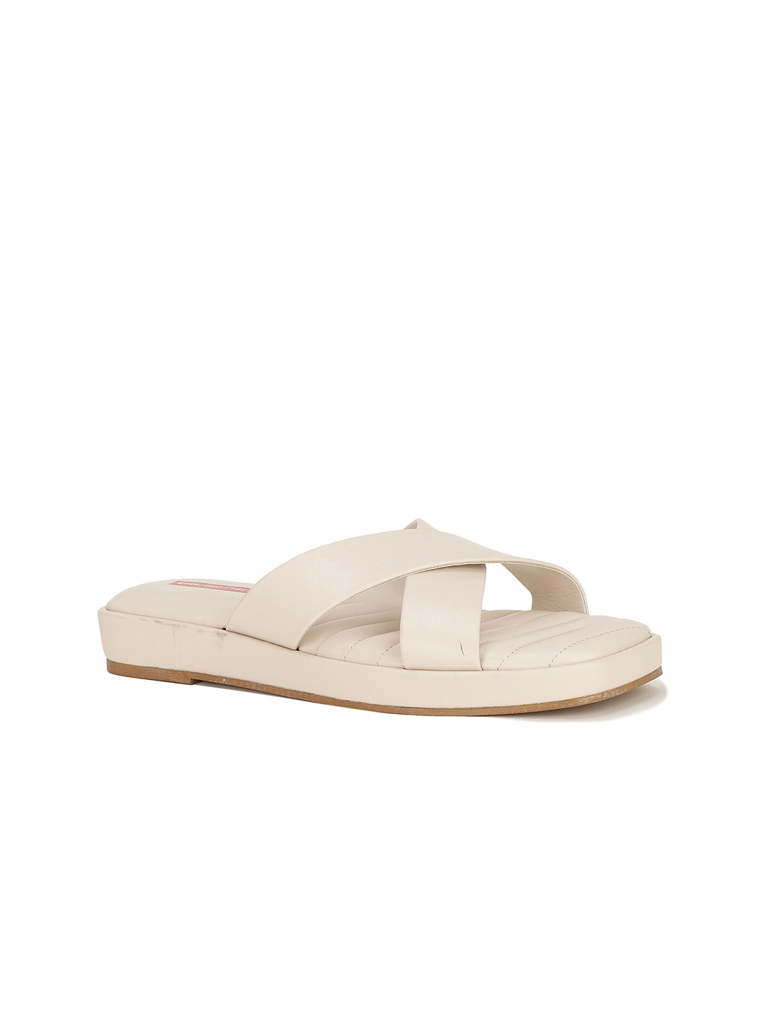 

Bata Women Slip On Open Toe Flats, Off white