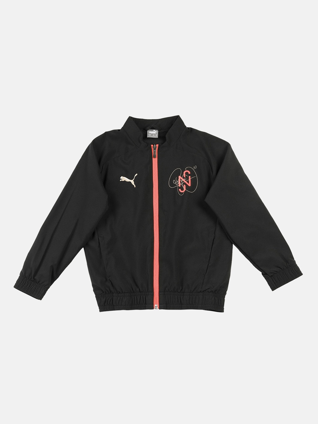 

Puma Boys Regular Fit Neymar Jr Diamond Woven Full-Zip Football Jacket, Black