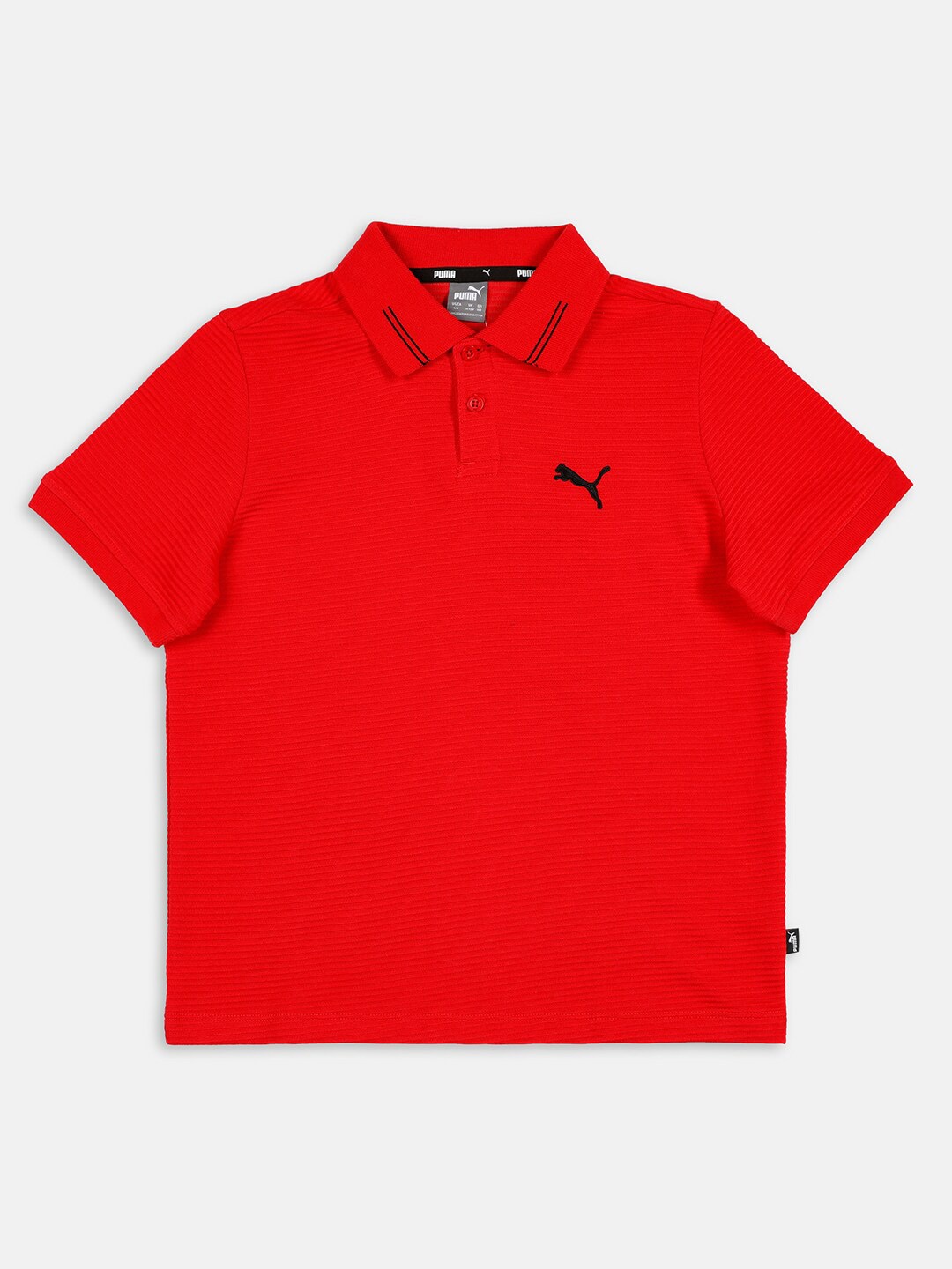 

Puma Boys Ottoman Youth Polo Collar Cotton Regular Fit T-Shirt, Red