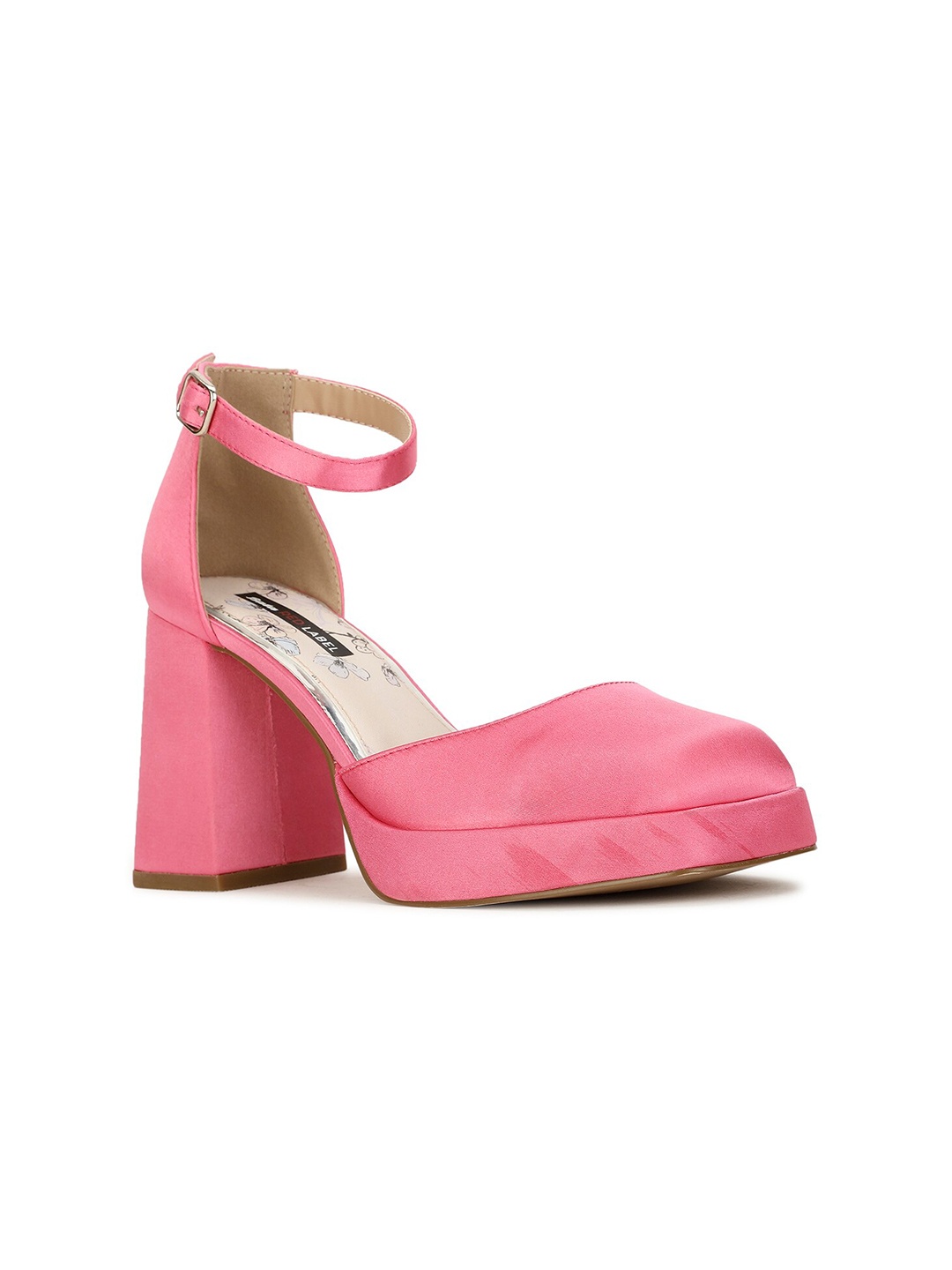 

Bata Ankle Loop Block Heeled Pumps, Pink