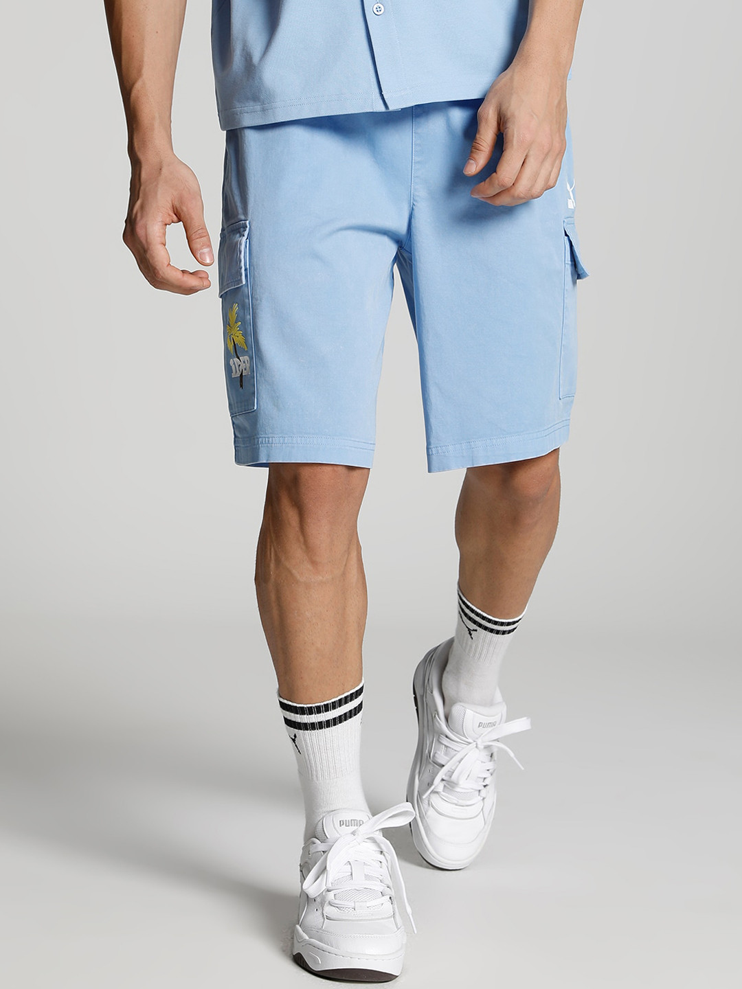 

Puma X 1DER Men Cotton Cargo Shorts, Blue