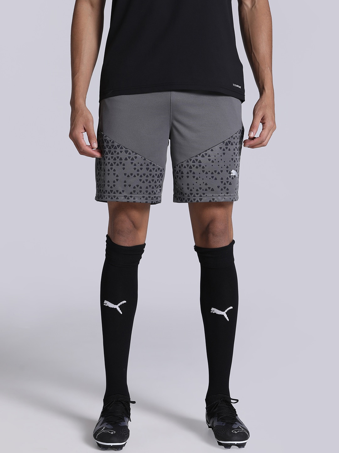 

Puma Men TeamCUP Graphic-Printed Training Sustainable Shorts, Grey