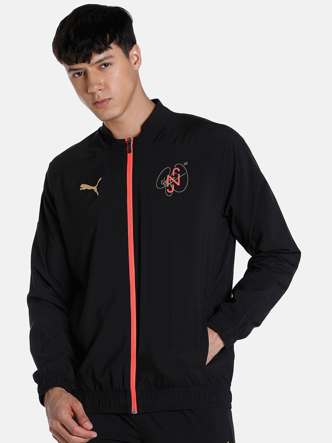 

Puma Men Regular Fit Neymar Jr Diamond Football Woven Jacket, Black
