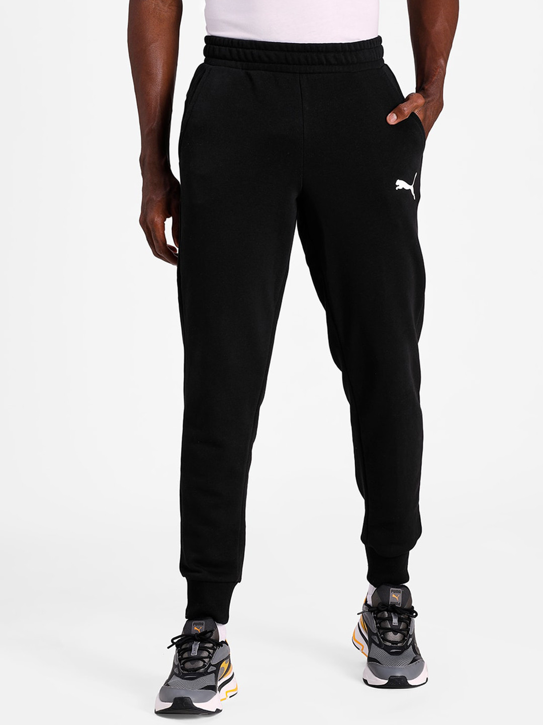 

Puma Men Essentials Logo Cotton Joggers, Black