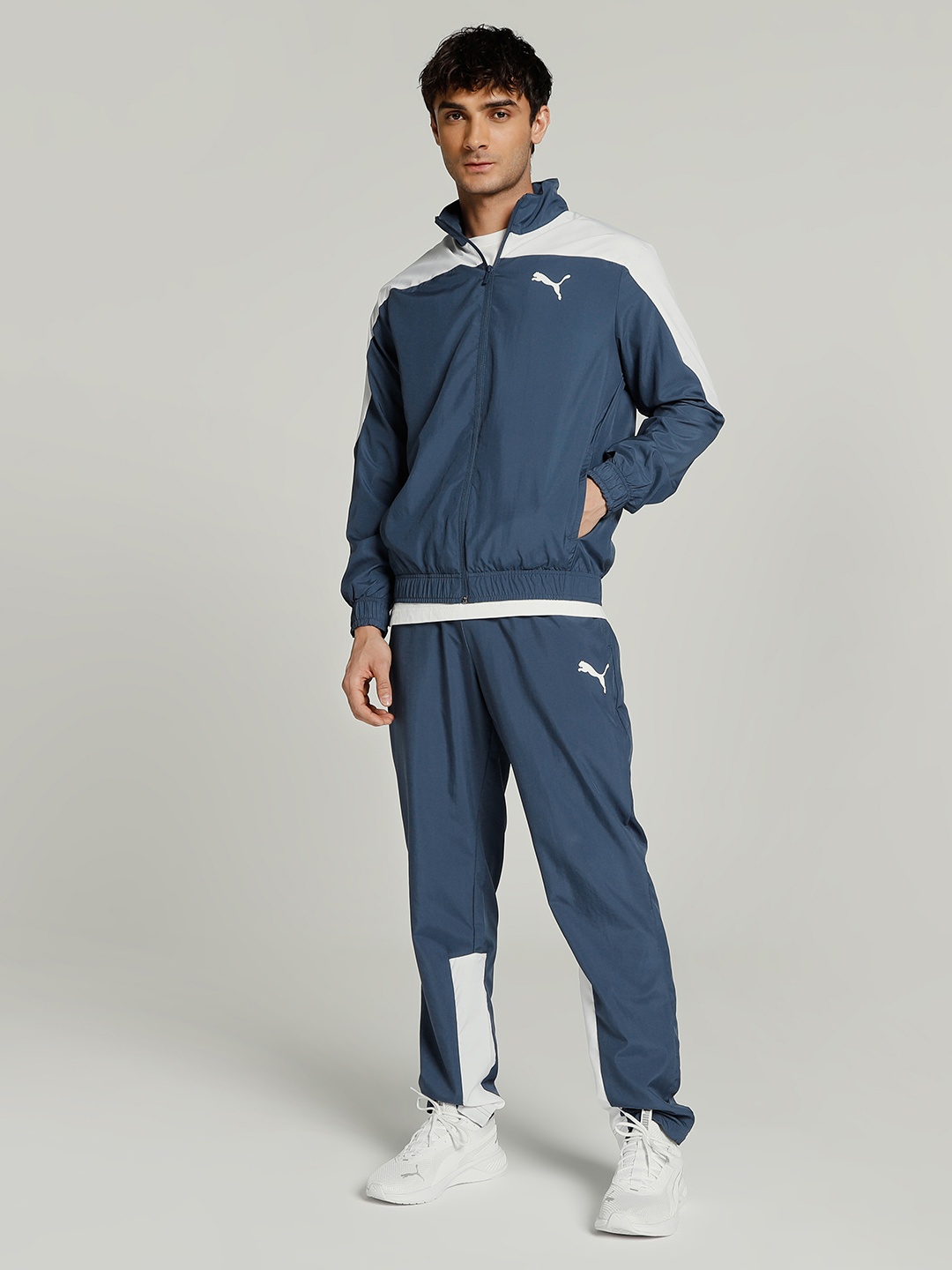 

Puma Men Premium Color-Blocked Tracksuits, Blue