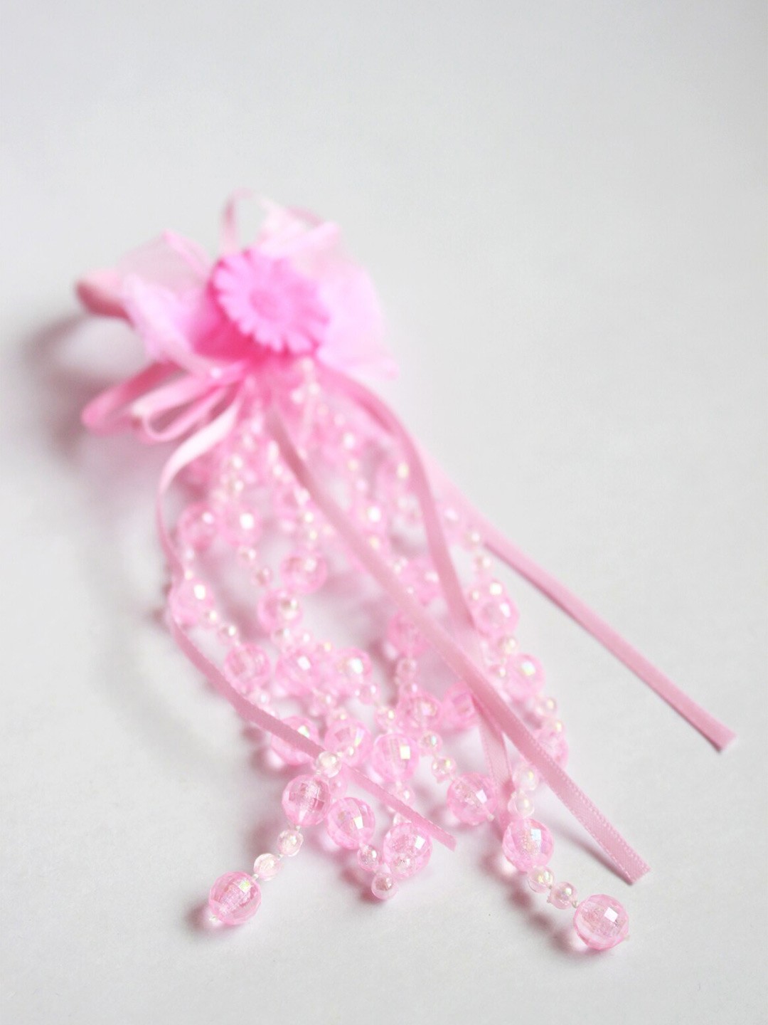 

Choko Girls Lace Ponytail Holders, Pink