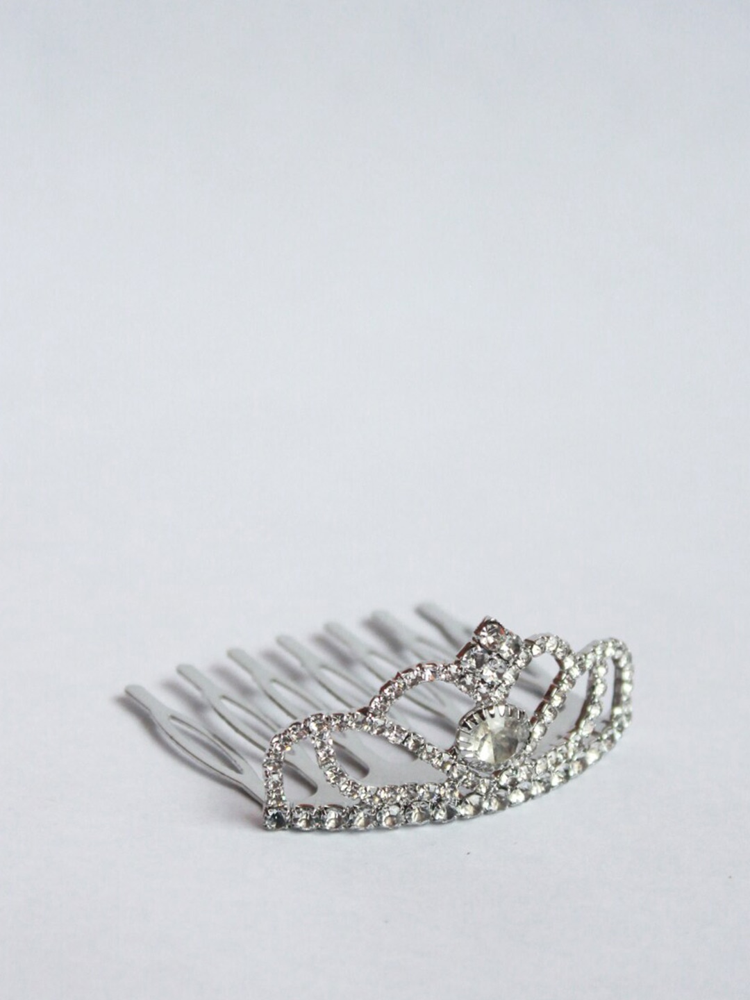 

Choko Girls Embellished Crown Comb Clip, Silver