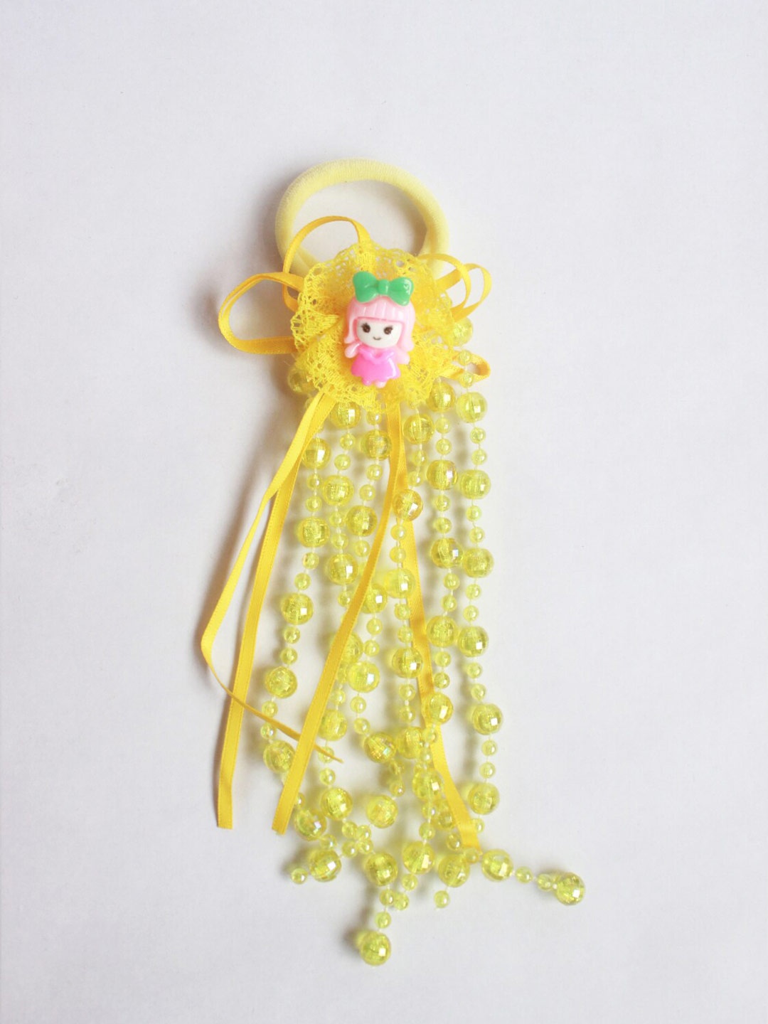 

Choko Girls Lace Ponytail Holders, Yellow