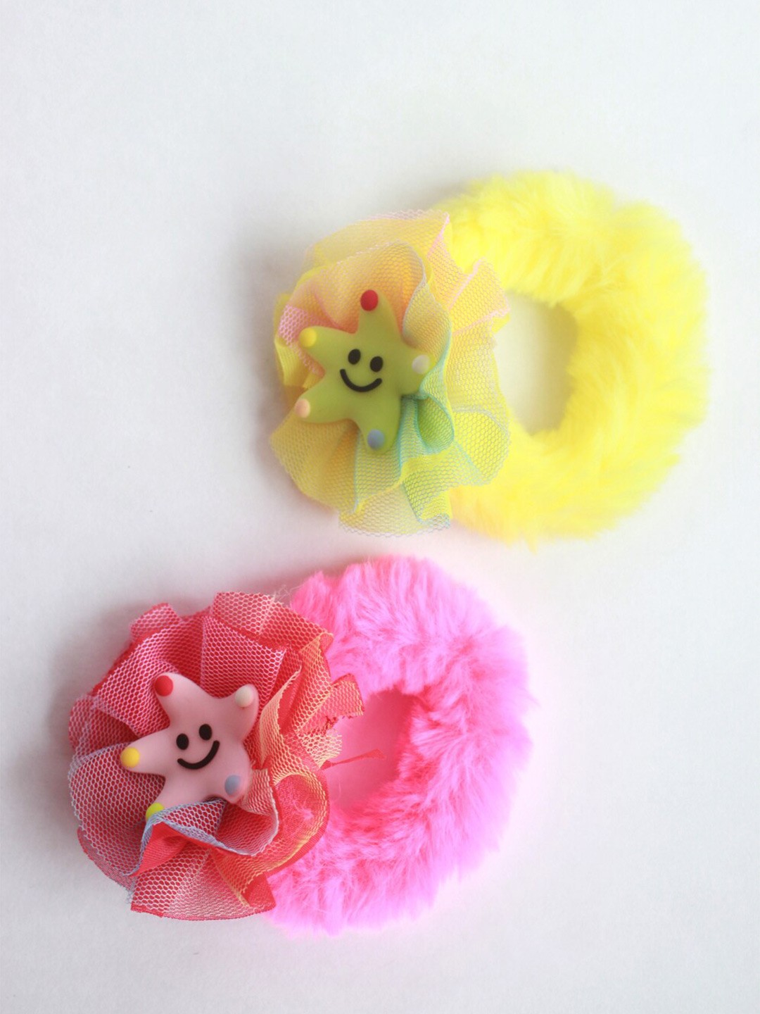 

Choko Girls Set of 2 Embellished Ponytail Holders, Yellow