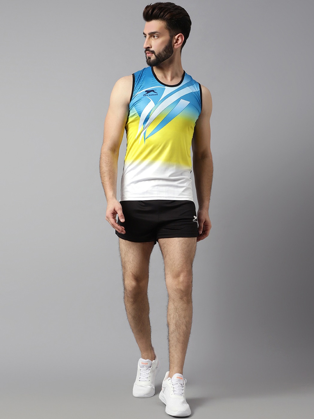 

Shiv Naresh Printed Innerwear Vest, Black
