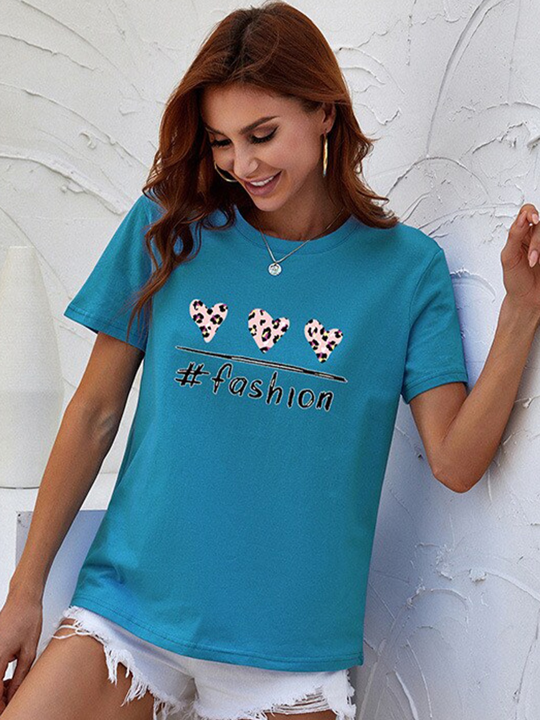 

StyleCast Typography Printed Top, Blue