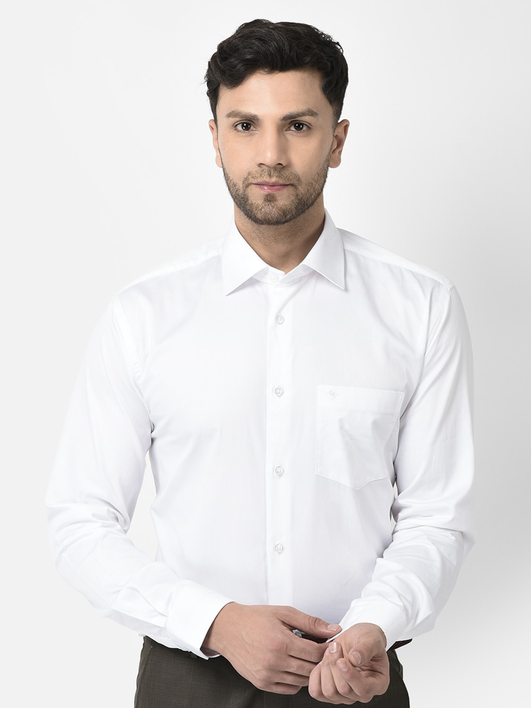 

COBB Long Sleeves Slim Fit Cotton Formal Shirt, White