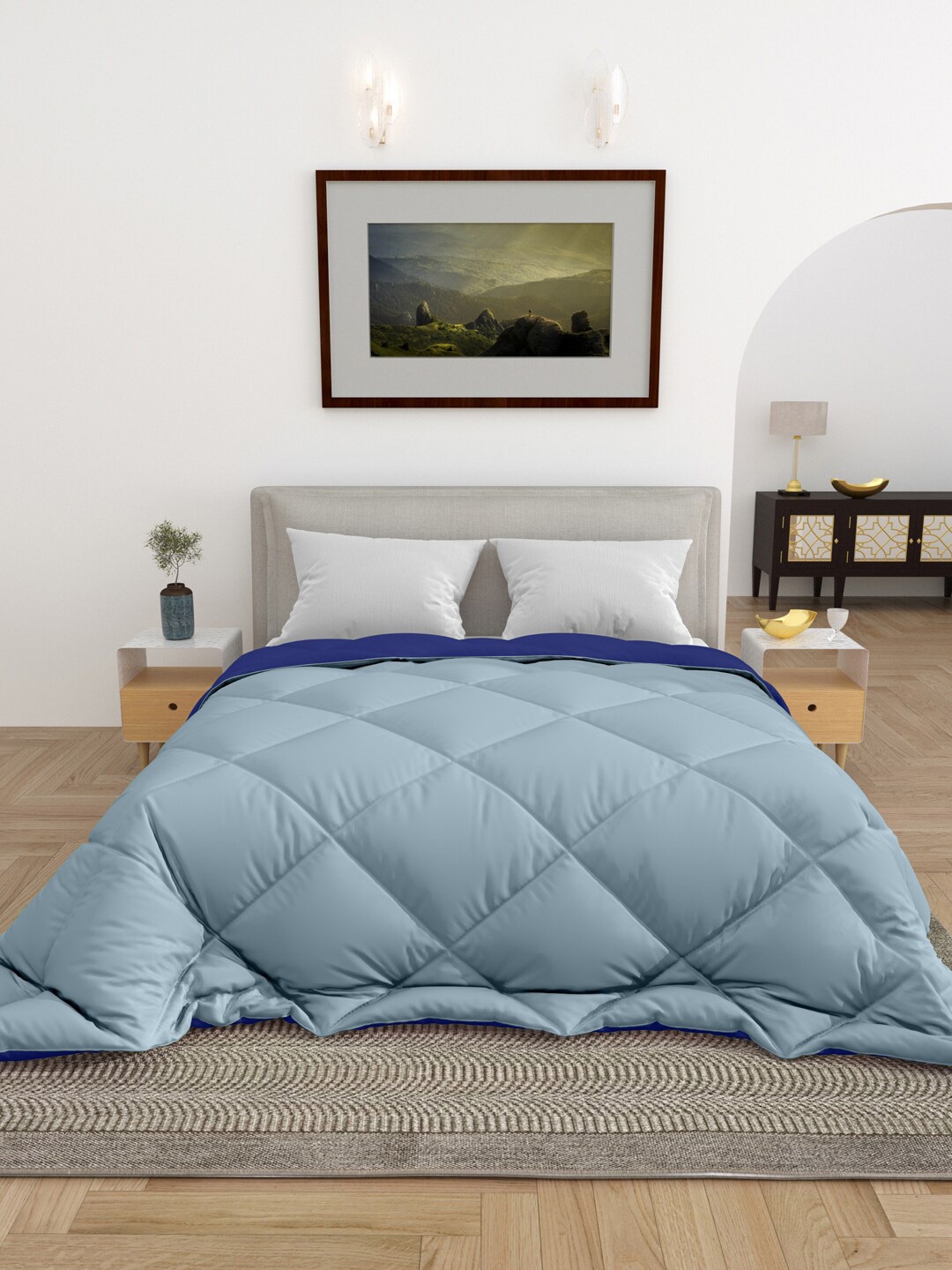 

RAASO Blue AC Room Reversible Blankets Quilts and Dohars