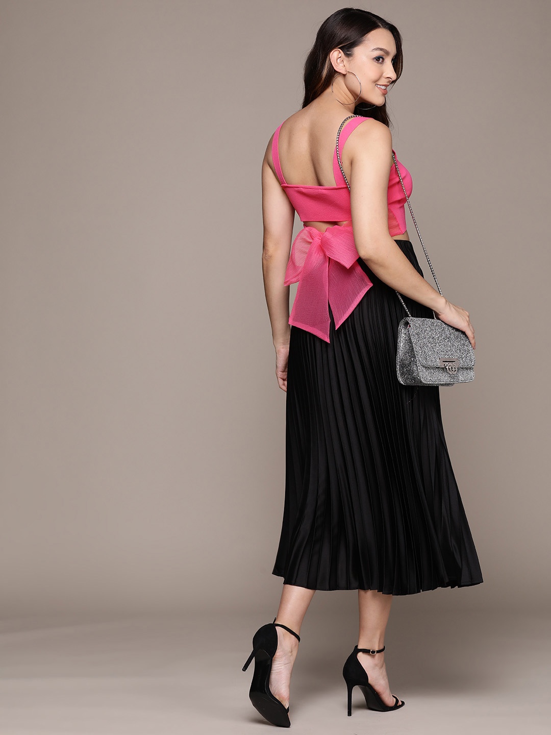 

Label Ritu Kumar Sweetheart Neck Crop Top, Pink