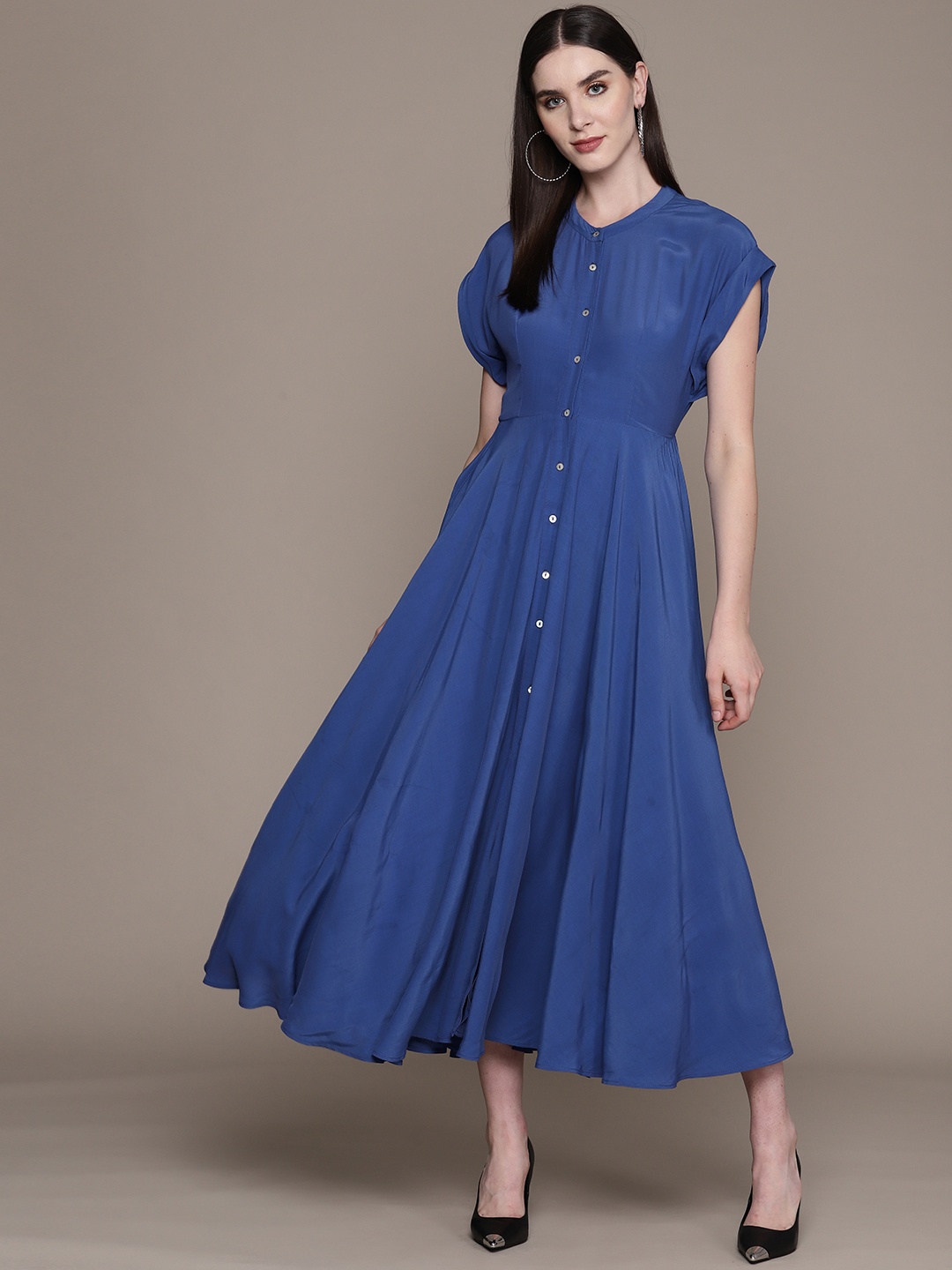 

Label Ritu Kumar Crepe Maxi Dress, Blue