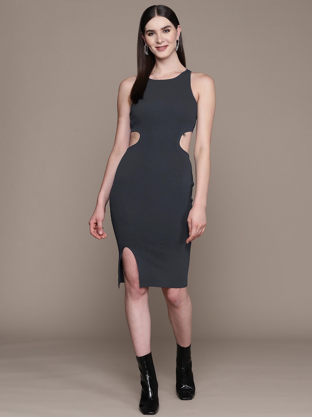 

Label Ritu Kumar Cut-Outs Bodycon Dress, Navy blue