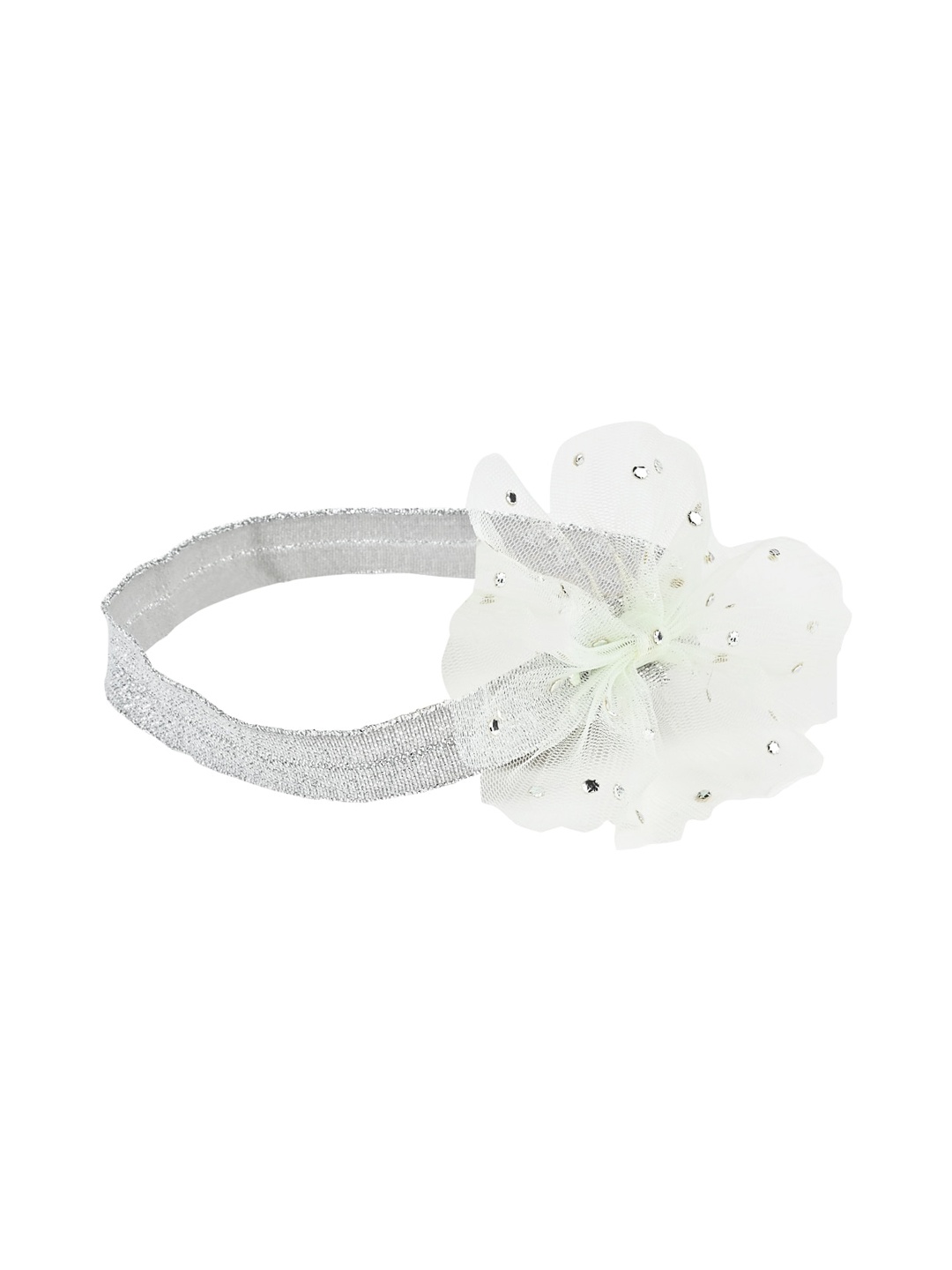 

Aye Candy Girls Embellished Tulle Bow Headband, White