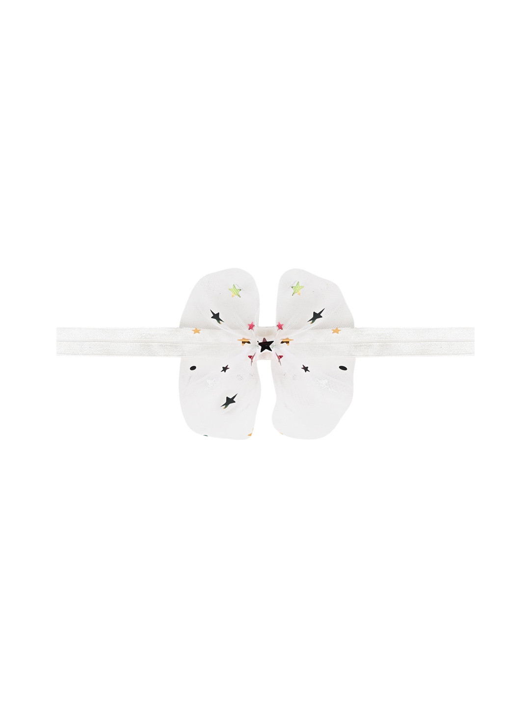 

Aye Candy Girls Printed Tulle Bow Headband, White