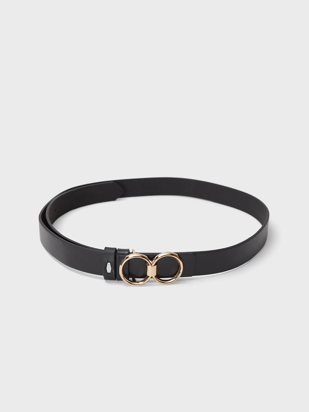 

20Dresses Women Slim Push Pin Belt, Black