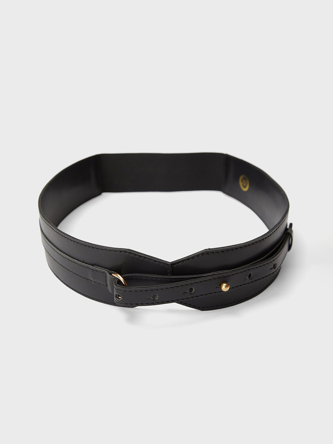 

20Dresses Women Leather Stretchable Wide Belt, Black
