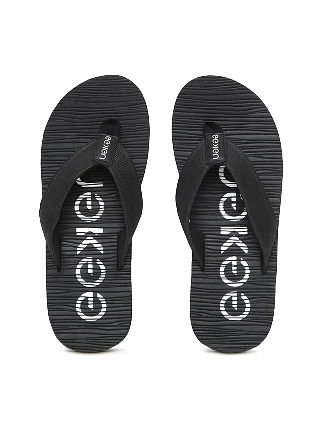 

Paragon Men Printed Thong Flip-Flops, Black