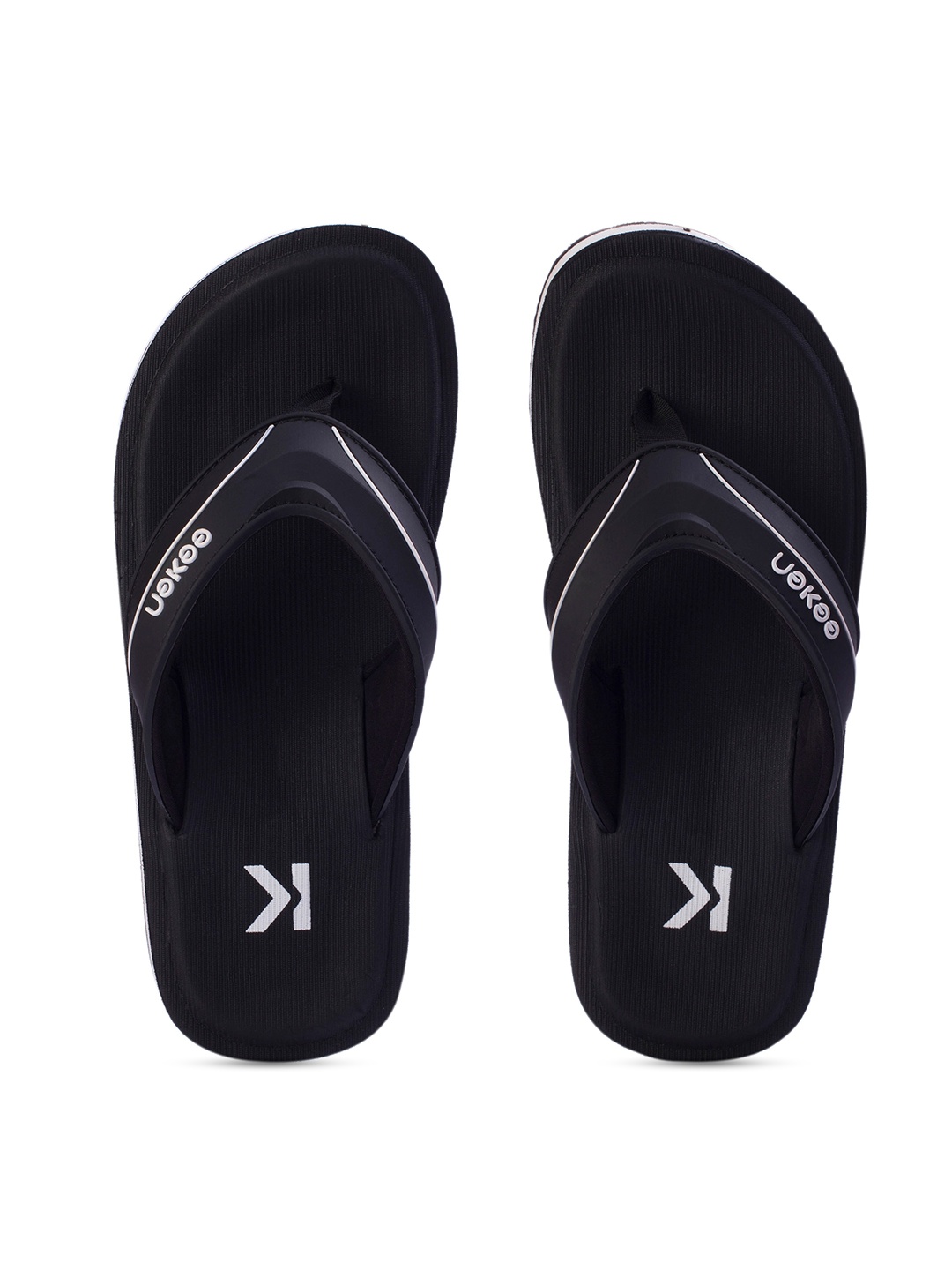 

Paragon Men Slip On Rubber Thong Flip-Flops, Black