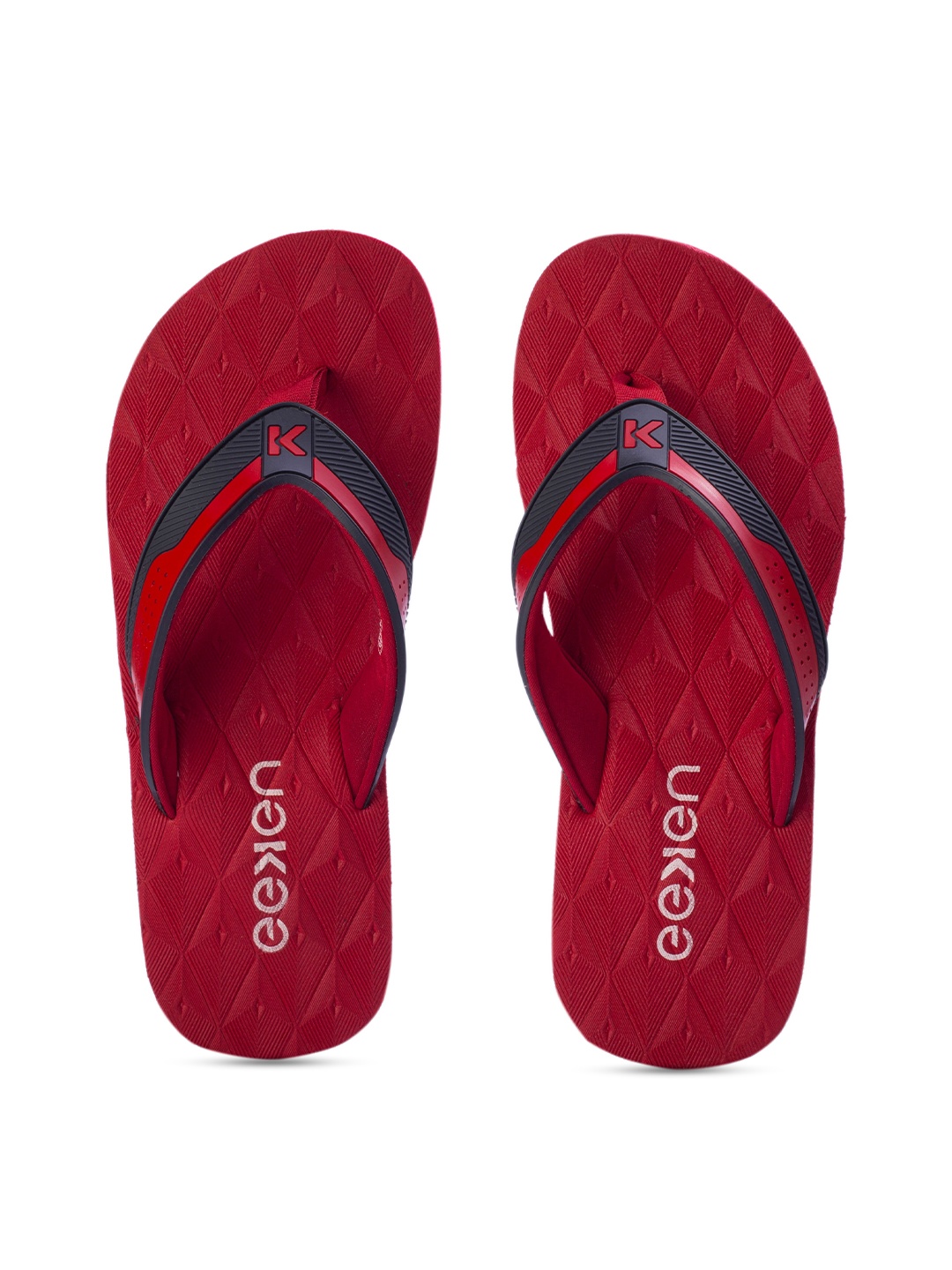 

Paragon Men Slip On Rubber Thong Flip-Flops, Red