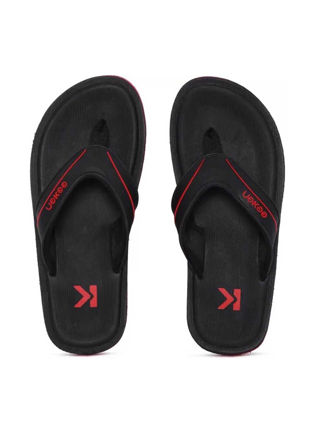 

Paragon Men Slip On Rubber Thong Flip-Flops, Black