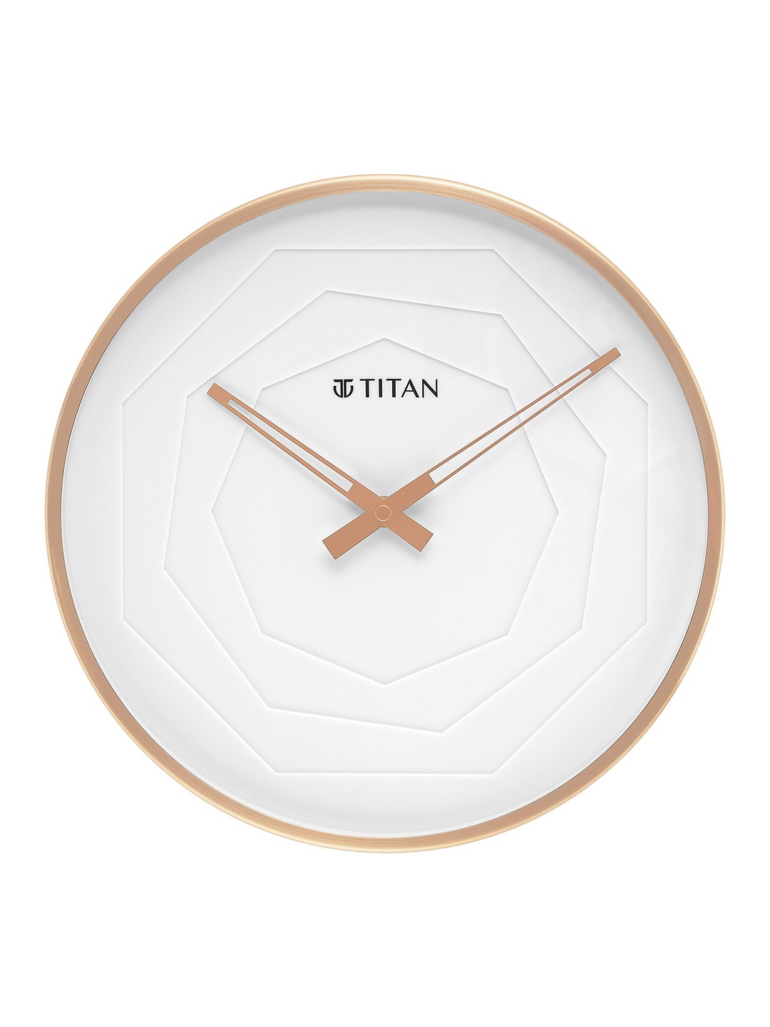 

Titan Rose Gold & White Textured Contemporary Metallic Analogue Wall Clock