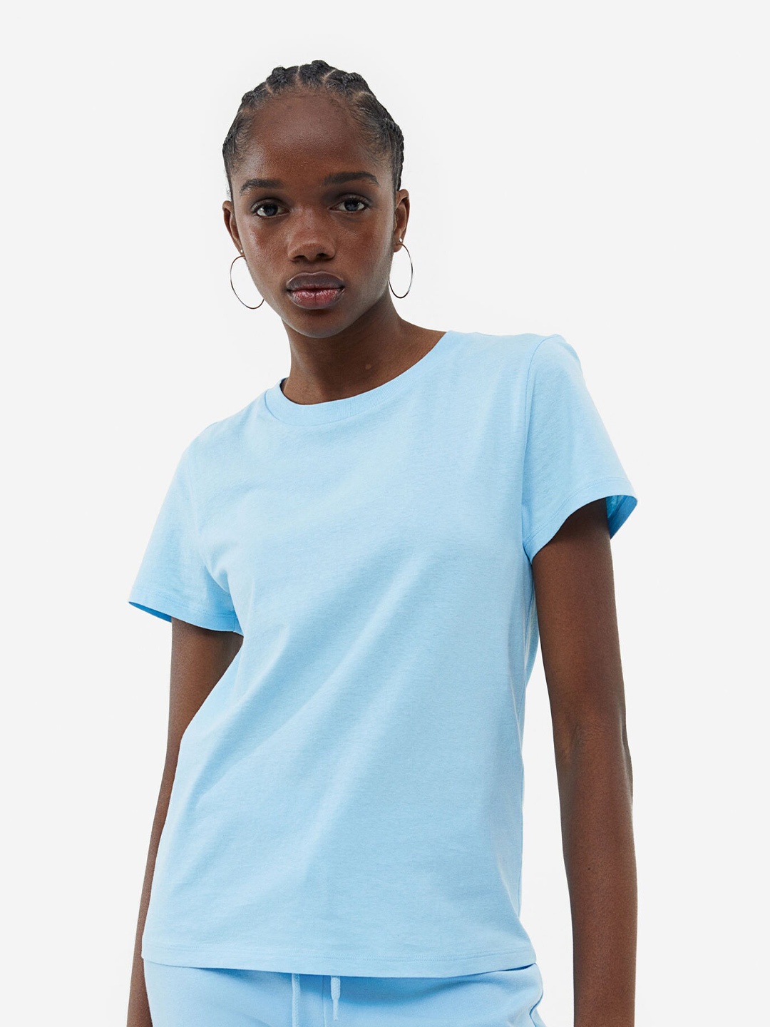 

H&M Women Fitted T-shirt, Blue