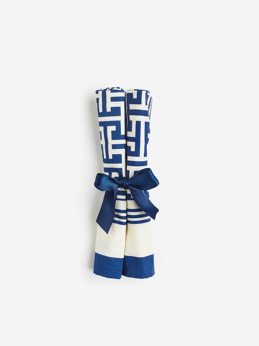 

H&M Blue & White 2-Pack Pure-Cotton Sateen Napkins