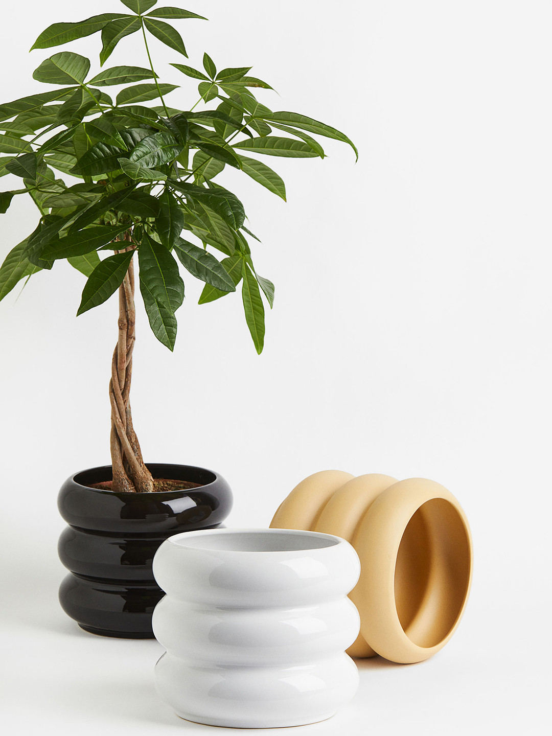 

H&M Beige Stoneware Plant Pot