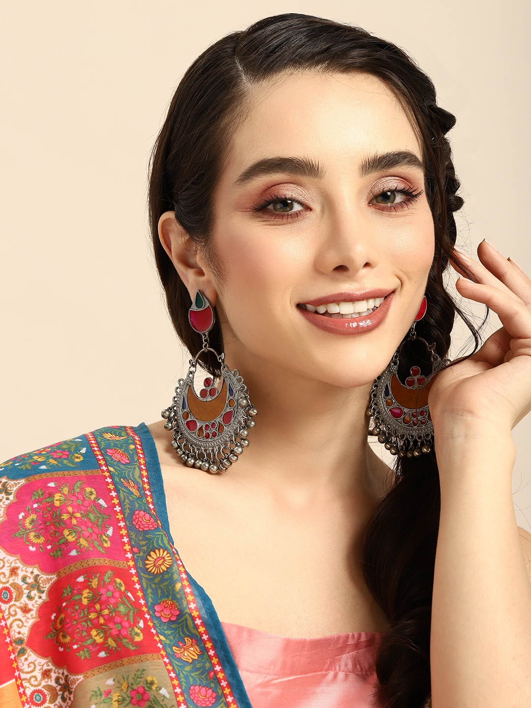 

Anouk Women Classic Enamelled Chandbalis, Multi