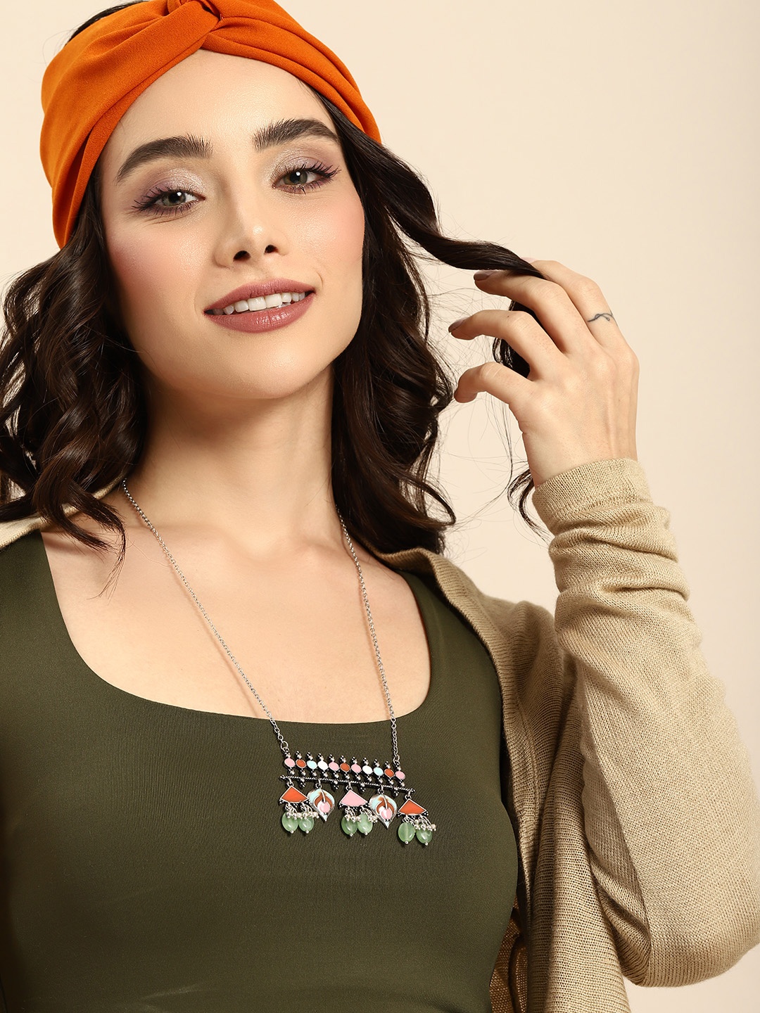 

Sangria Women Enamelled Necklace, Multi