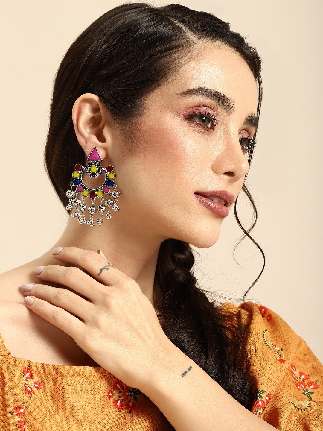 

Anouk Afghani Classic Drop Earrings, Multi