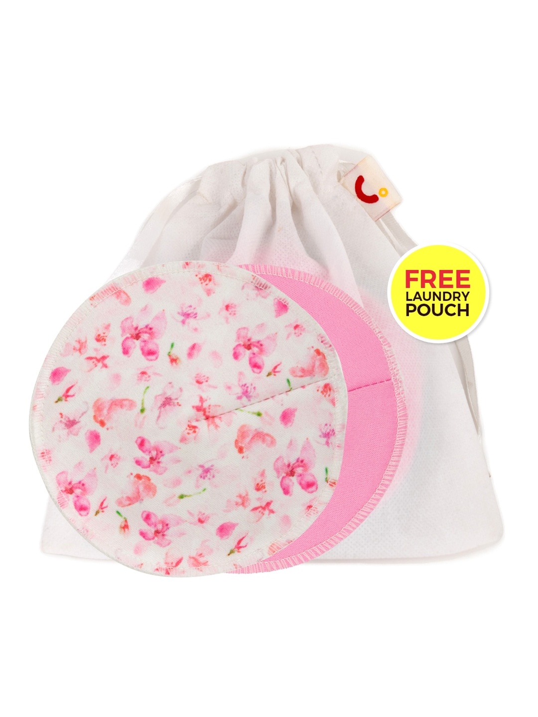 

MYLO ESSENTIALS Pack Of 2 Reusable Breast Pads, Pink