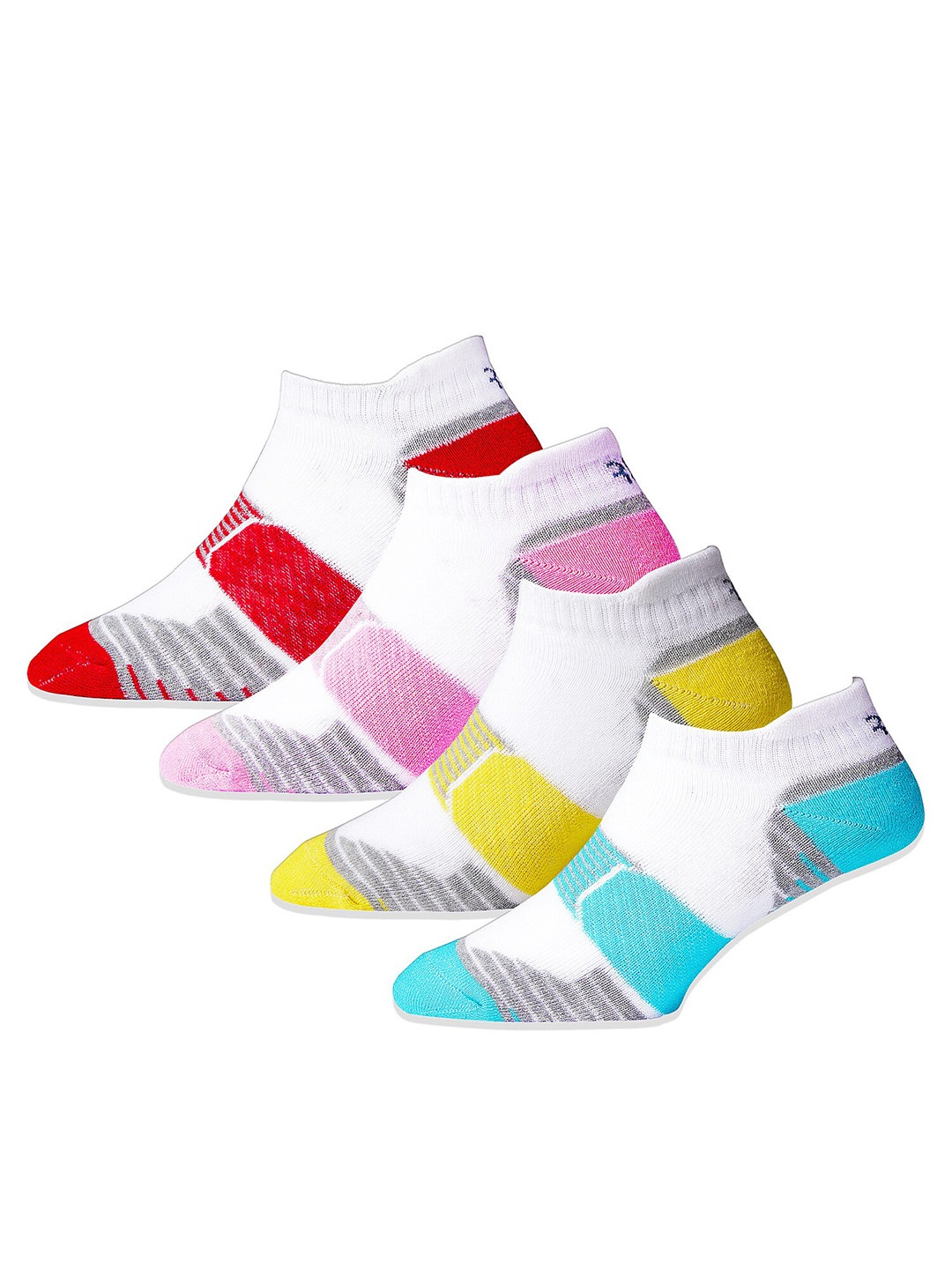 

RC. ROYAL CLASS Women Pack Of 4 Patterned Ankle Length Socks, White