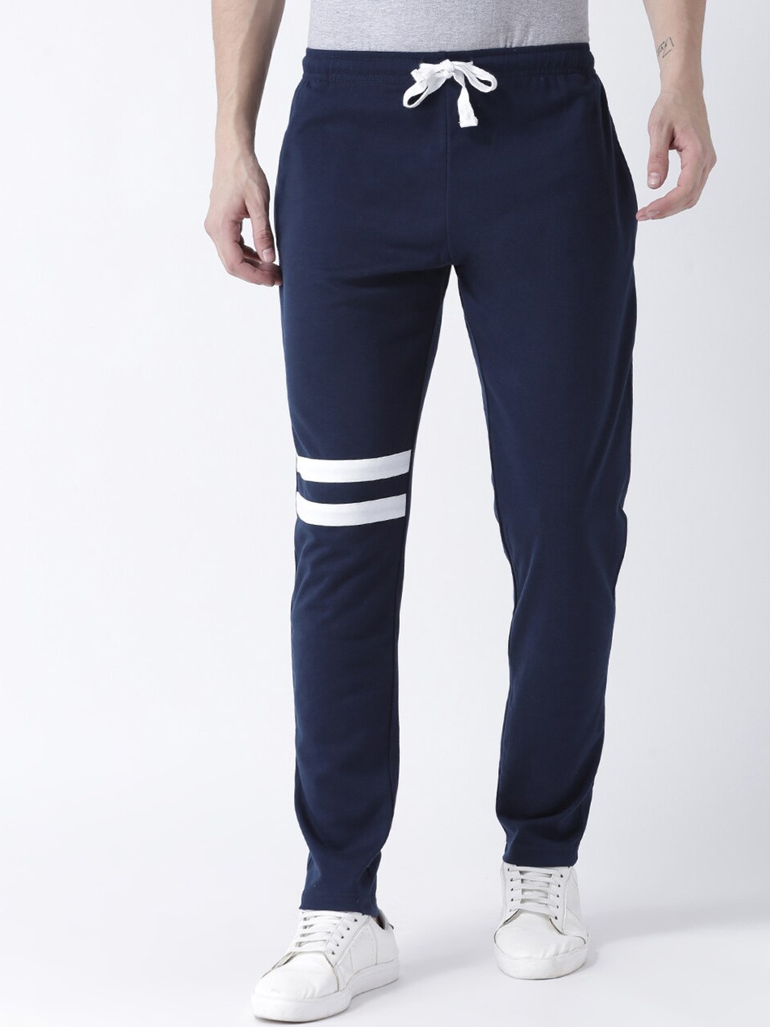 

Club York Men Stripe Detail Track Pants, Navy blue