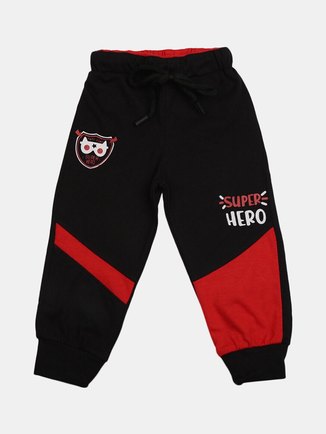 

V-Mart Infant Cotton Printed Joggers, Black
