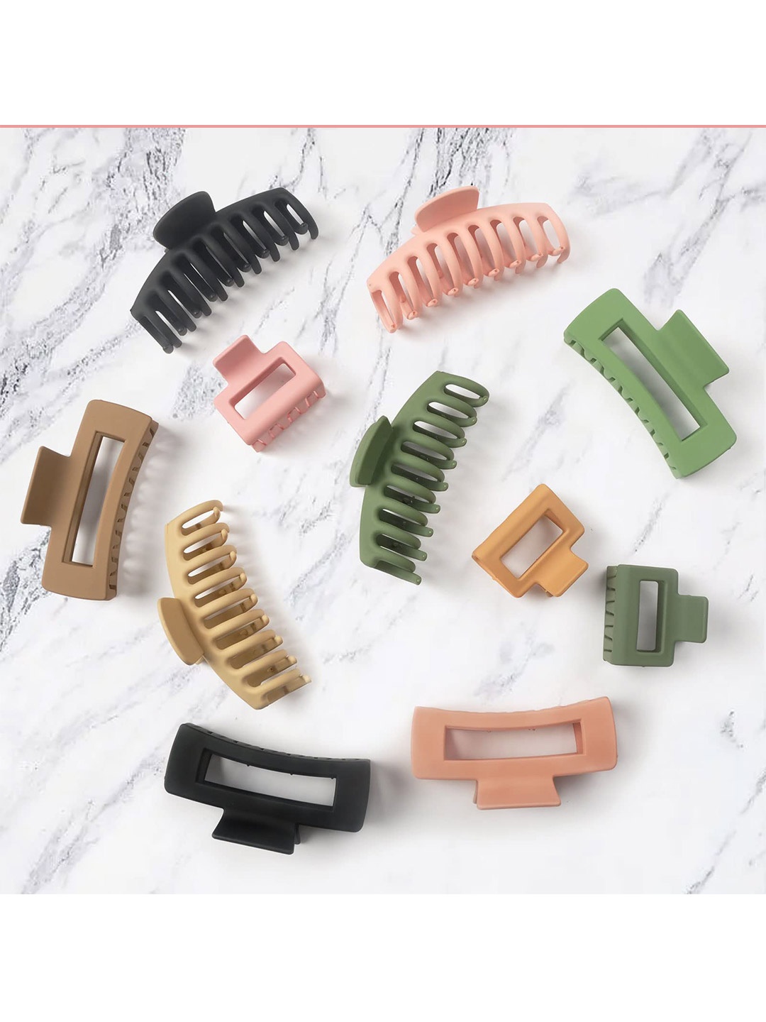 

Krelin Women 12Pcs Large Matte Claw Clip, Pink