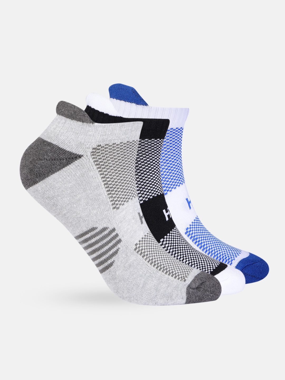 

HRX by Hrithik Roshan Men Set of 3 Ankle Length Socks, Multi
